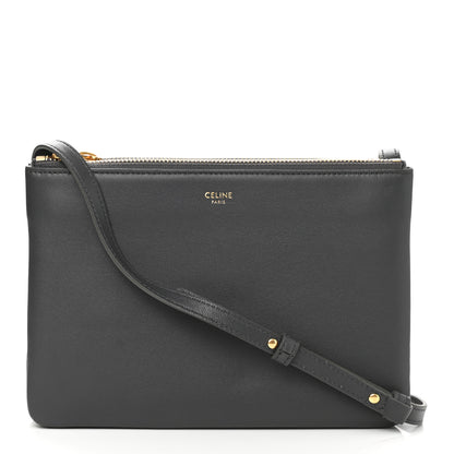 Celine Lambskin Small Trio Crossbody Bag Medium Grey 1 of 11