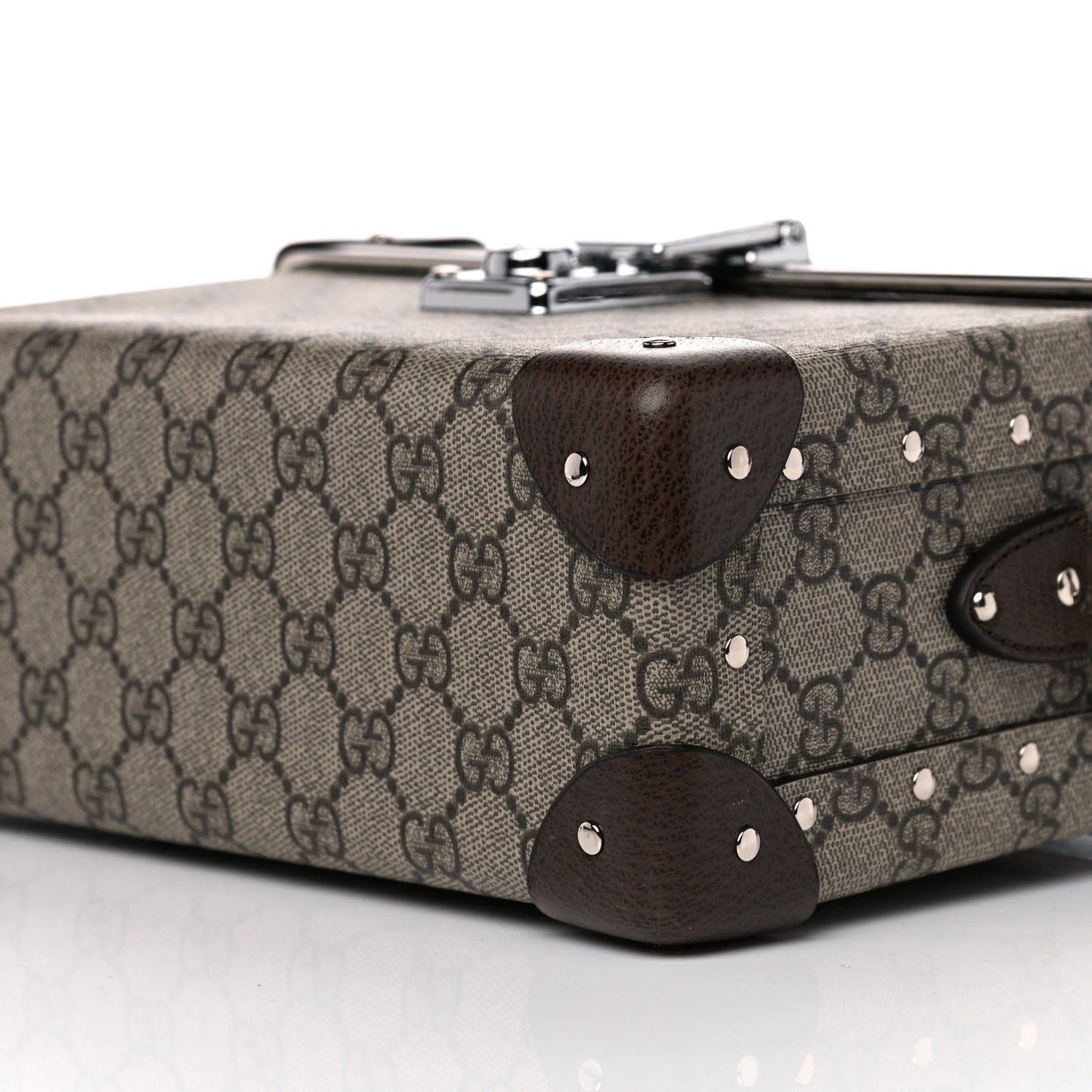 GG Supreme Monogram Globe-Trotter Beauty Case Brown