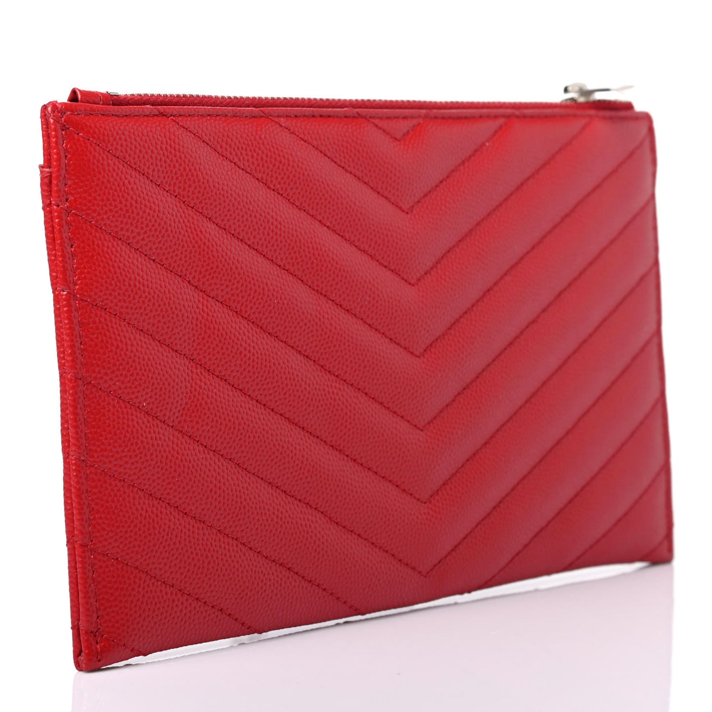 Grain De Poudre Chevron Monogram Bill Pouch Rouge Eros