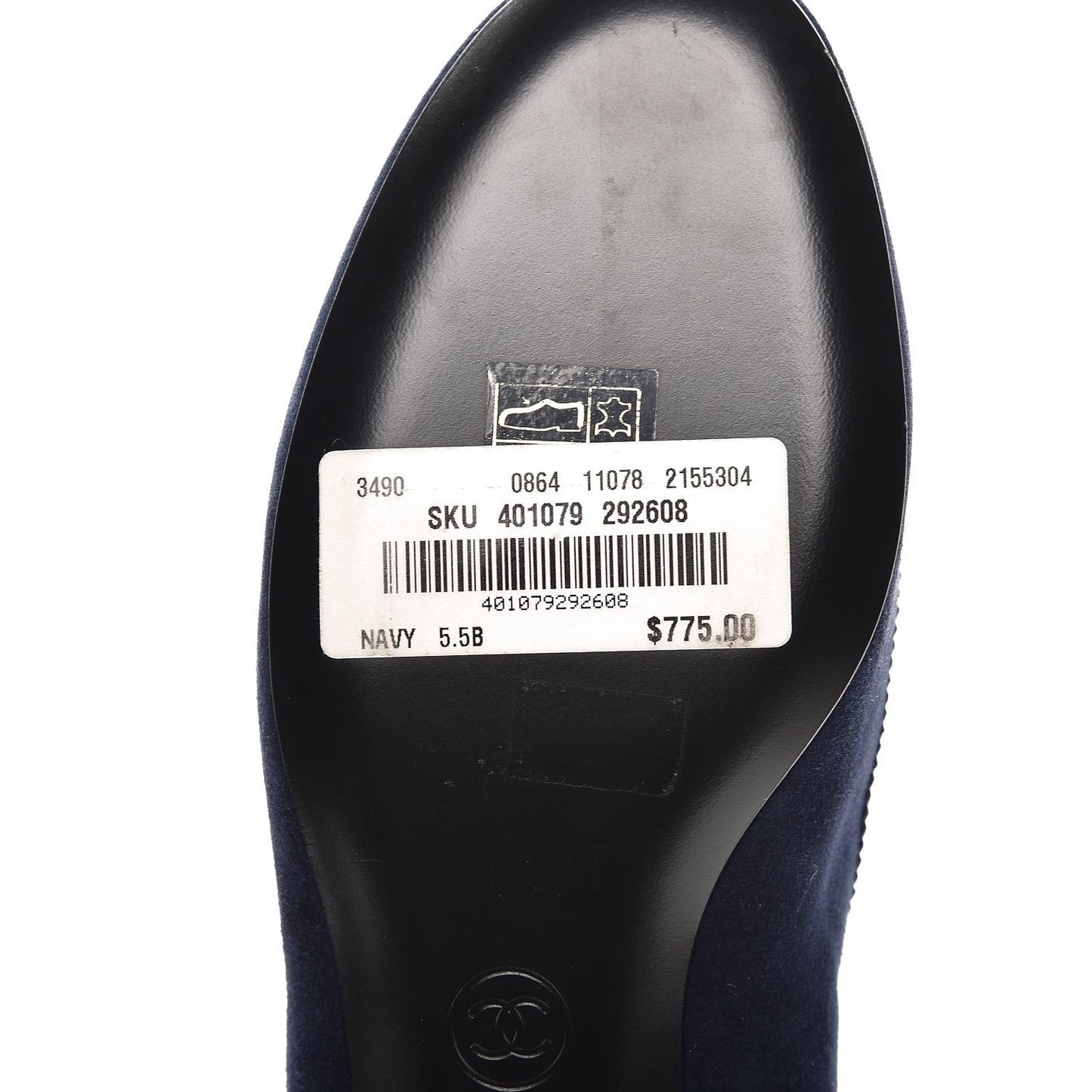 Suede CC Loafers 35.5 Navy