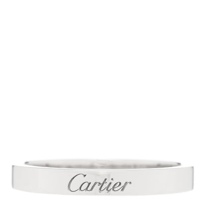 Cartier Platinum 3mm C De Cartier Wedding Band Ring 59 8.75 1 of 5