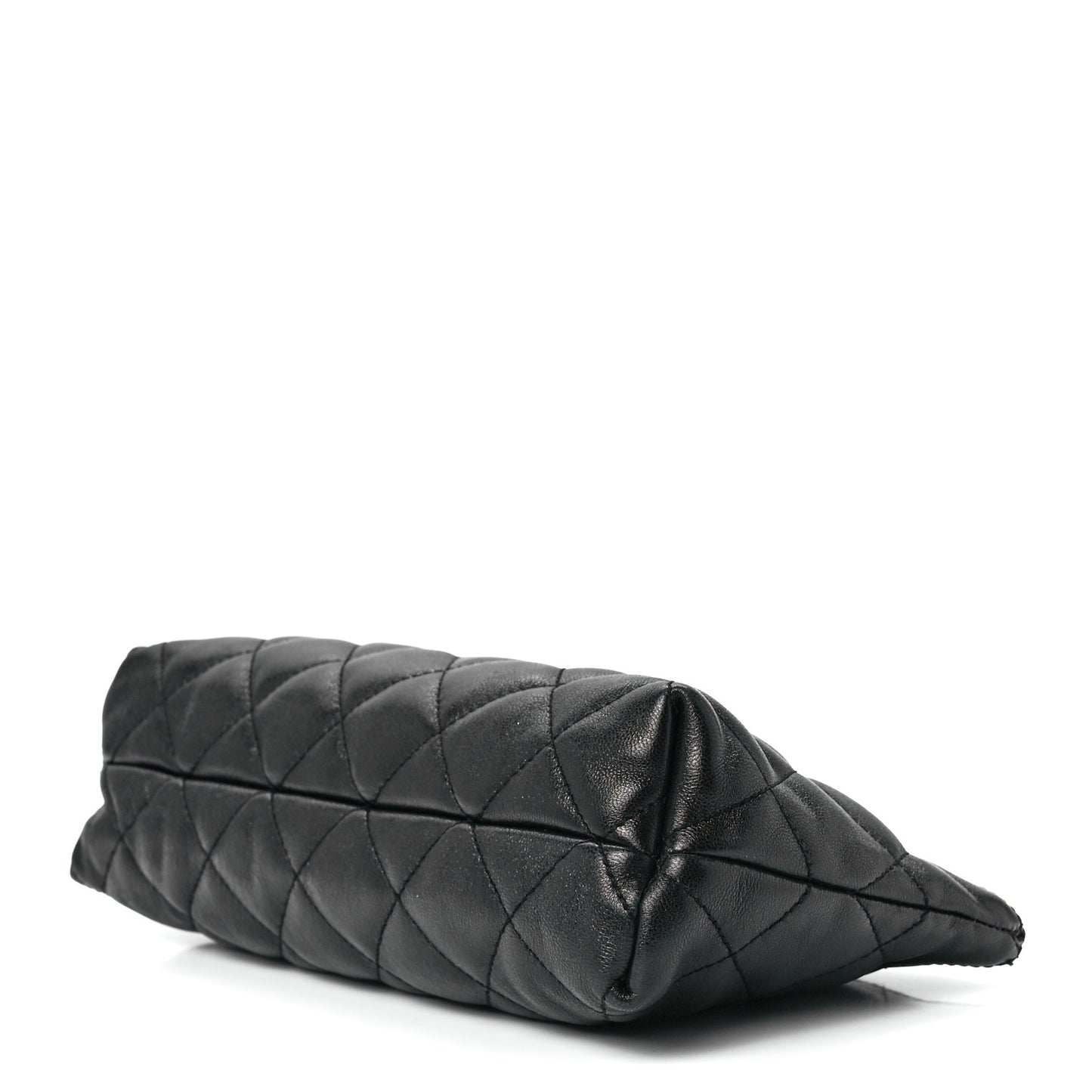 Lambskin Quilted Icare Cosmetic Pouch Black