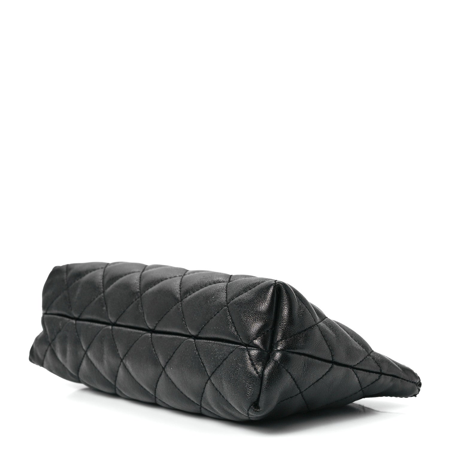 Saint Laurent Lambskin Quilted Icare Cosmetic Pouch Black 8 of 10