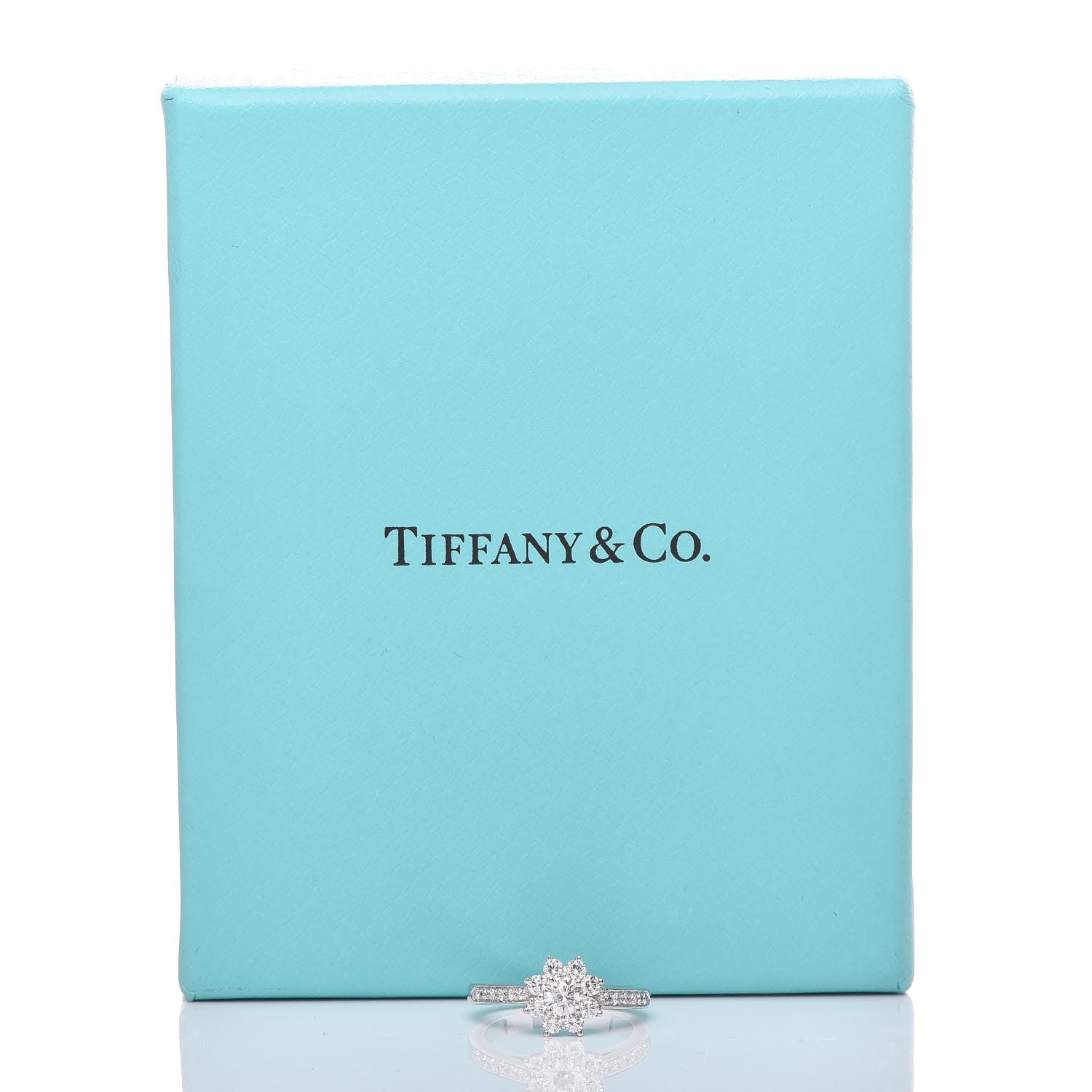Tiffany Platinum Diamond Flora Ring 48 4.5 6 of 6
