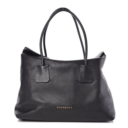 Burberry London Grainy Calfskin Medium Baynard Tote Black 1 of 12