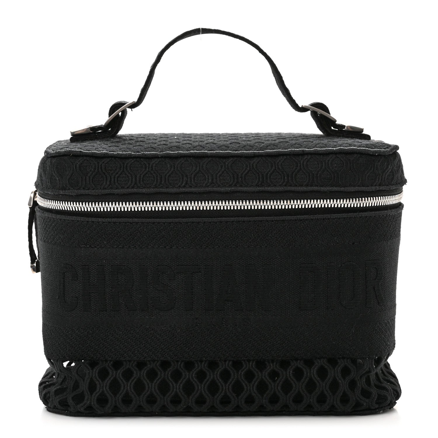 Christian Dior Mesh Embroidered Diortravel Vanity Case Black 1 of 9