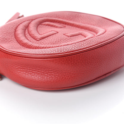 Gucci Pebbled Calfskin Mini Soho Chain Bag Tabasco Red 6 of 7