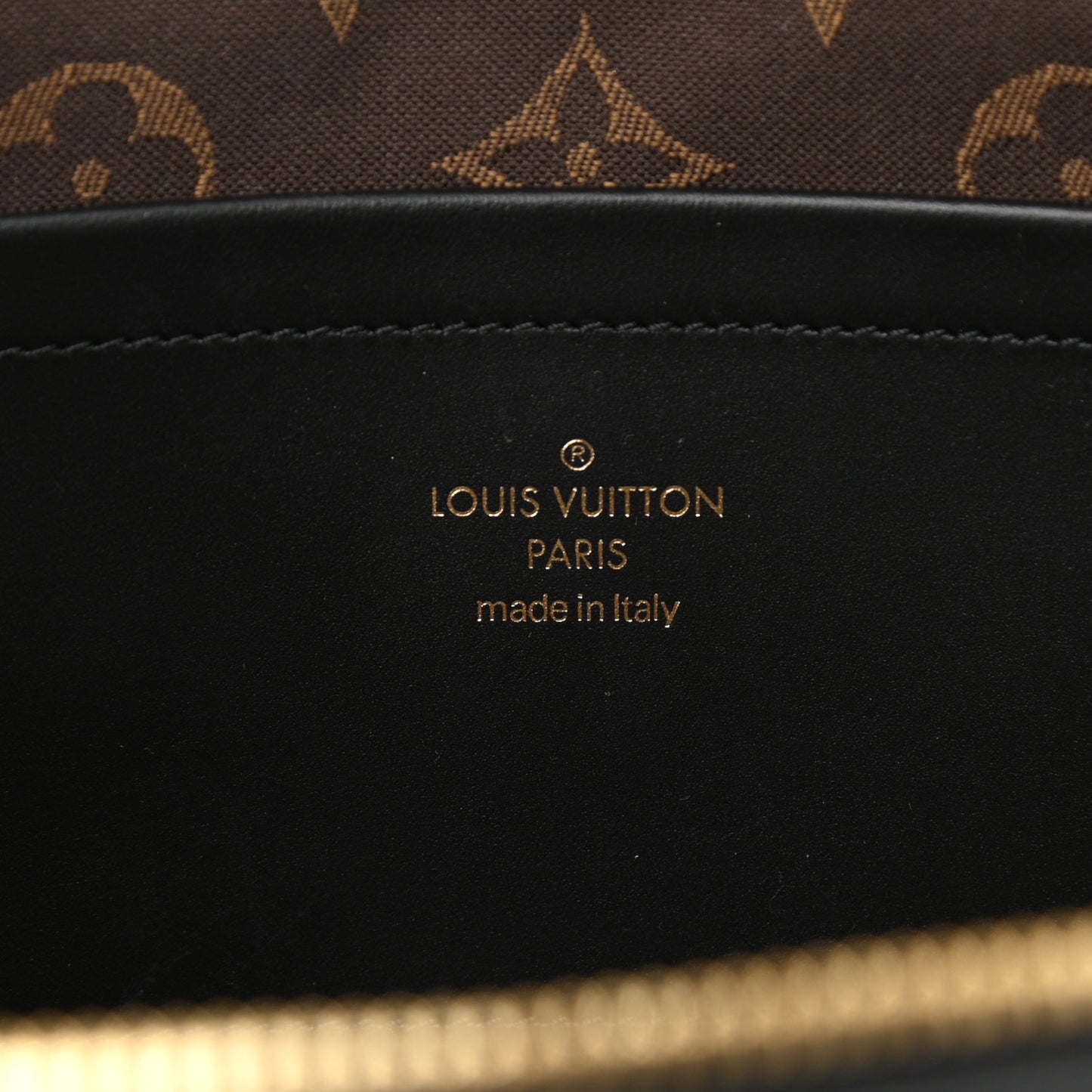 Calfskin Monogram Embossed Utility Crossbody Black