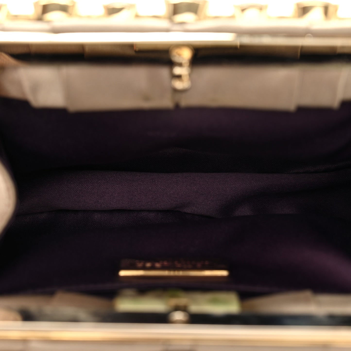 Satin Beaded Crystal Evening Clutch Gold