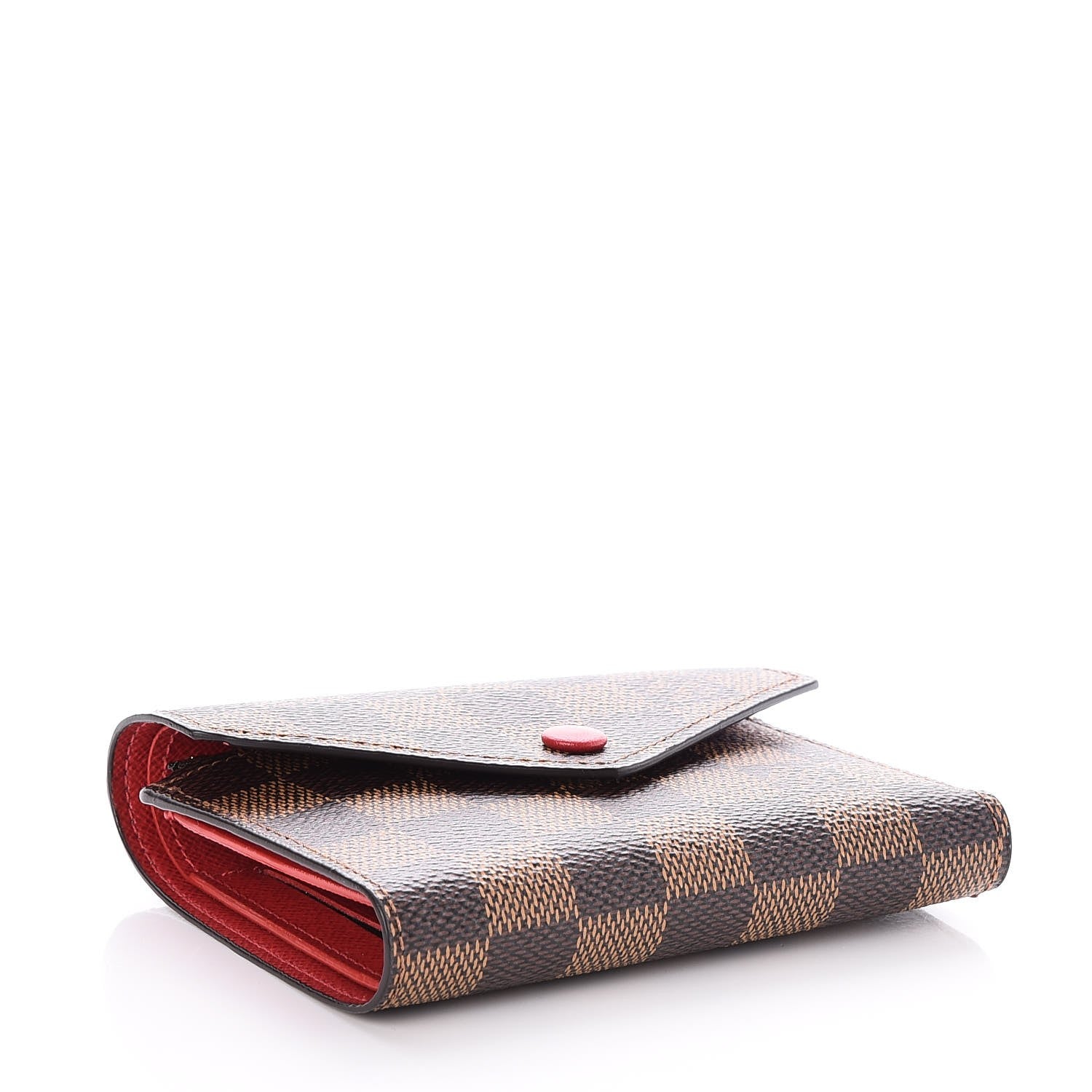 Louis Vuitton Damier Ebene Victorine Wallet Red 4 of 8