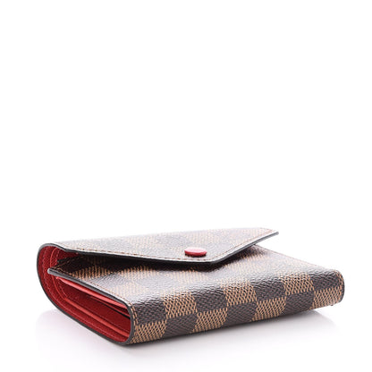Louis Vuitton Damier Ebene Victorine Wallet Red 4 of 8