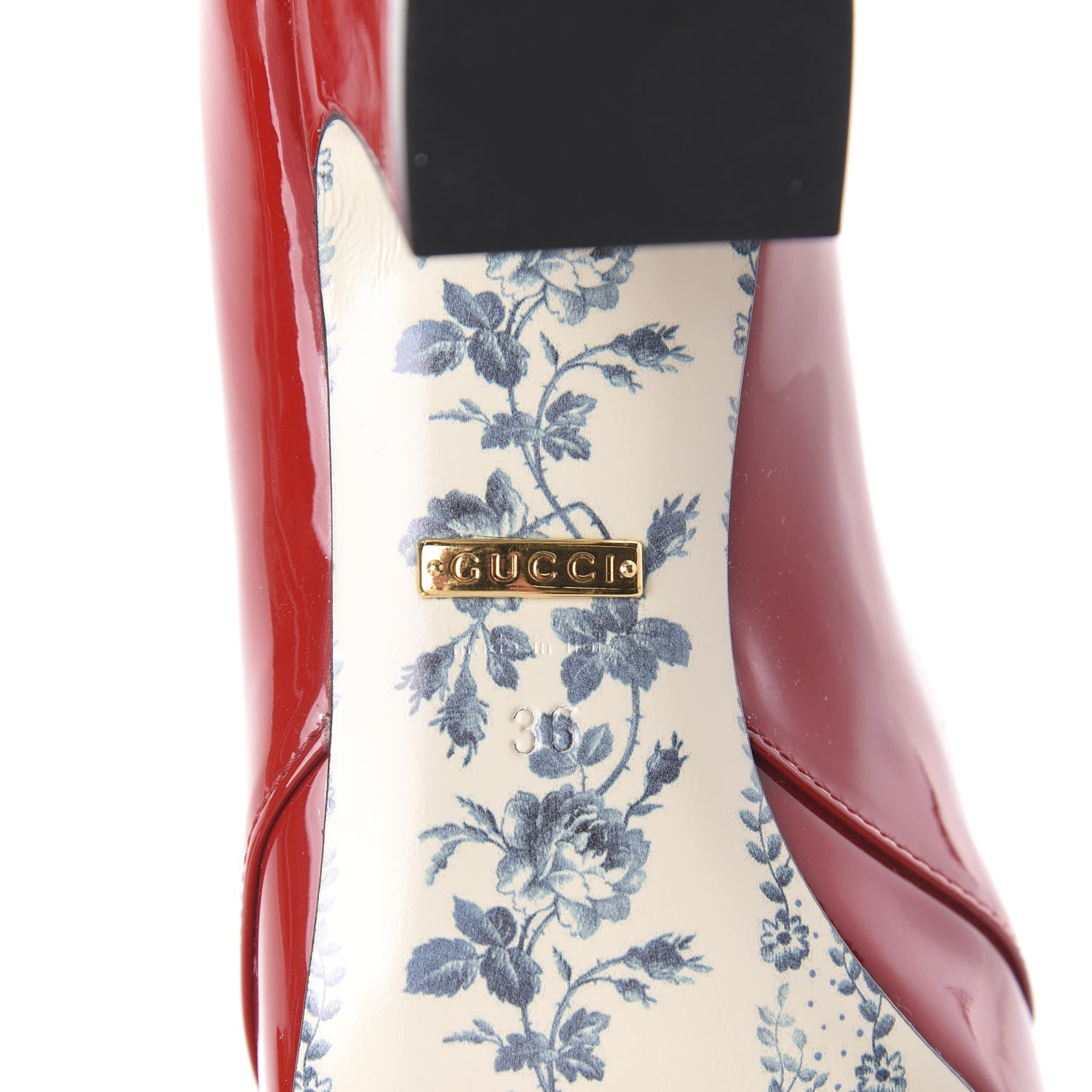 Gucci Vernice GG Victoire 55mm Loafer Pumps 36 Hibiscus Red 6 of 7