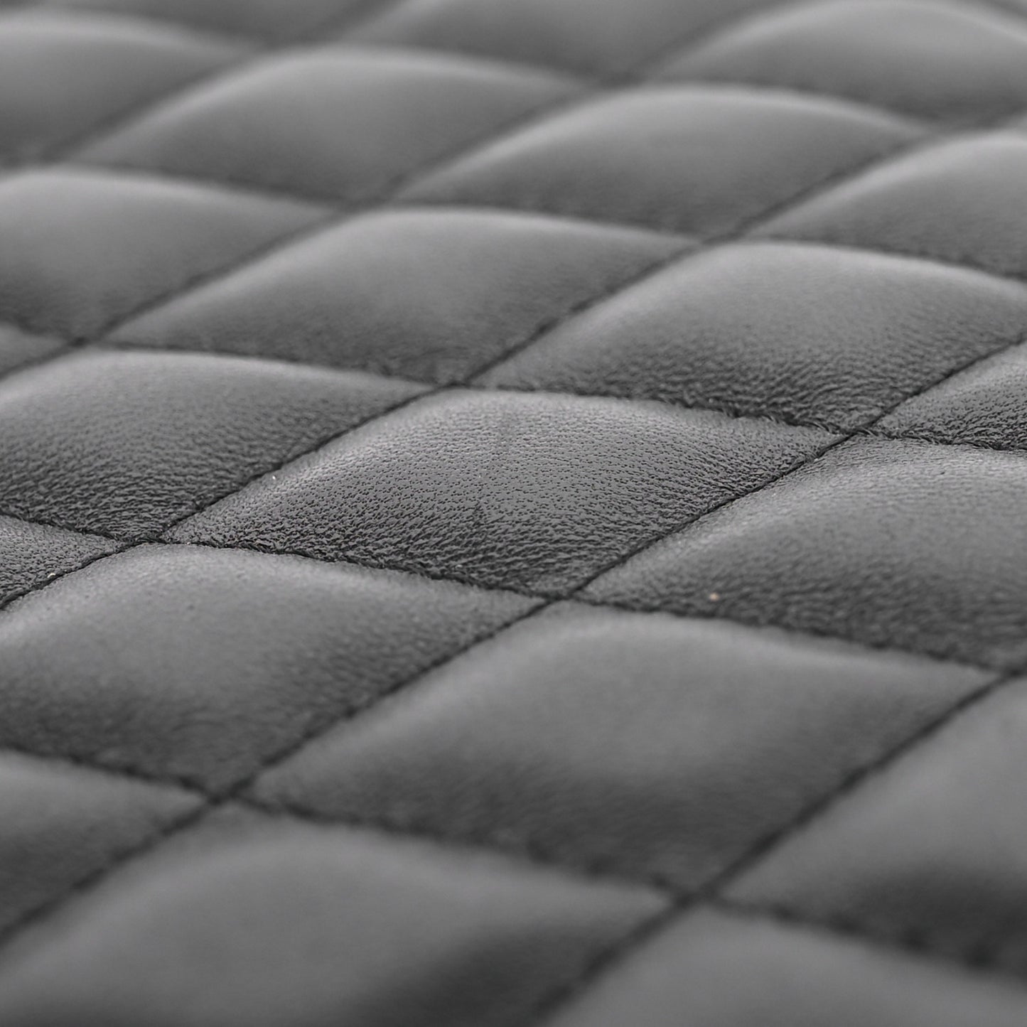 Lambskin Enamel Quilted Document Portfolio Holder Black