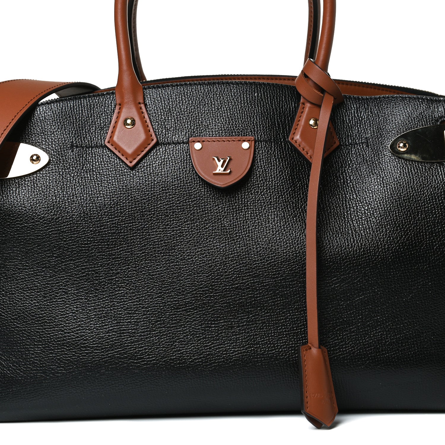 Louis Vuitton Calfskin All Set MM Black Tan 9 of 17