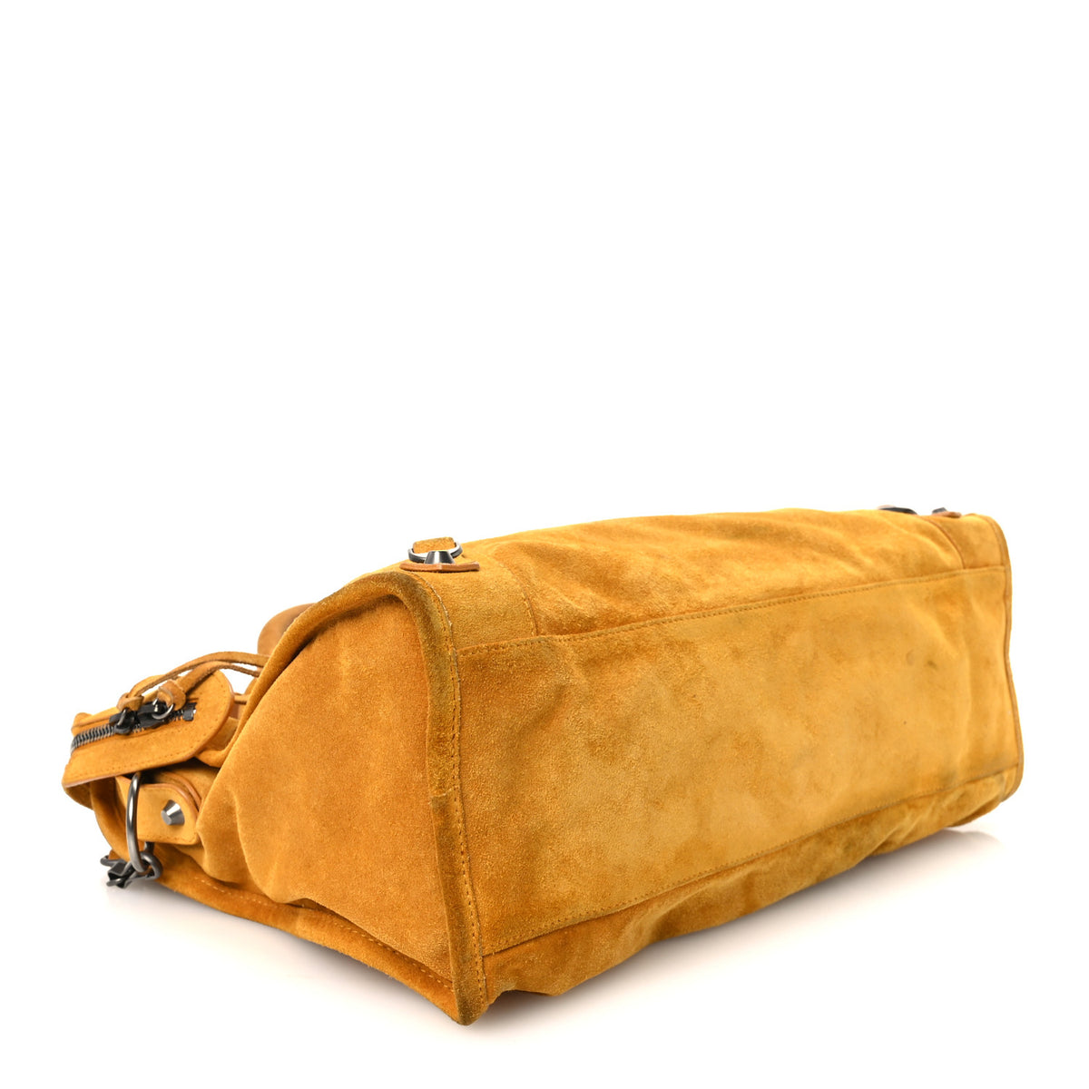 Baby Daim Suede Classic Silver Hardware City Yellow