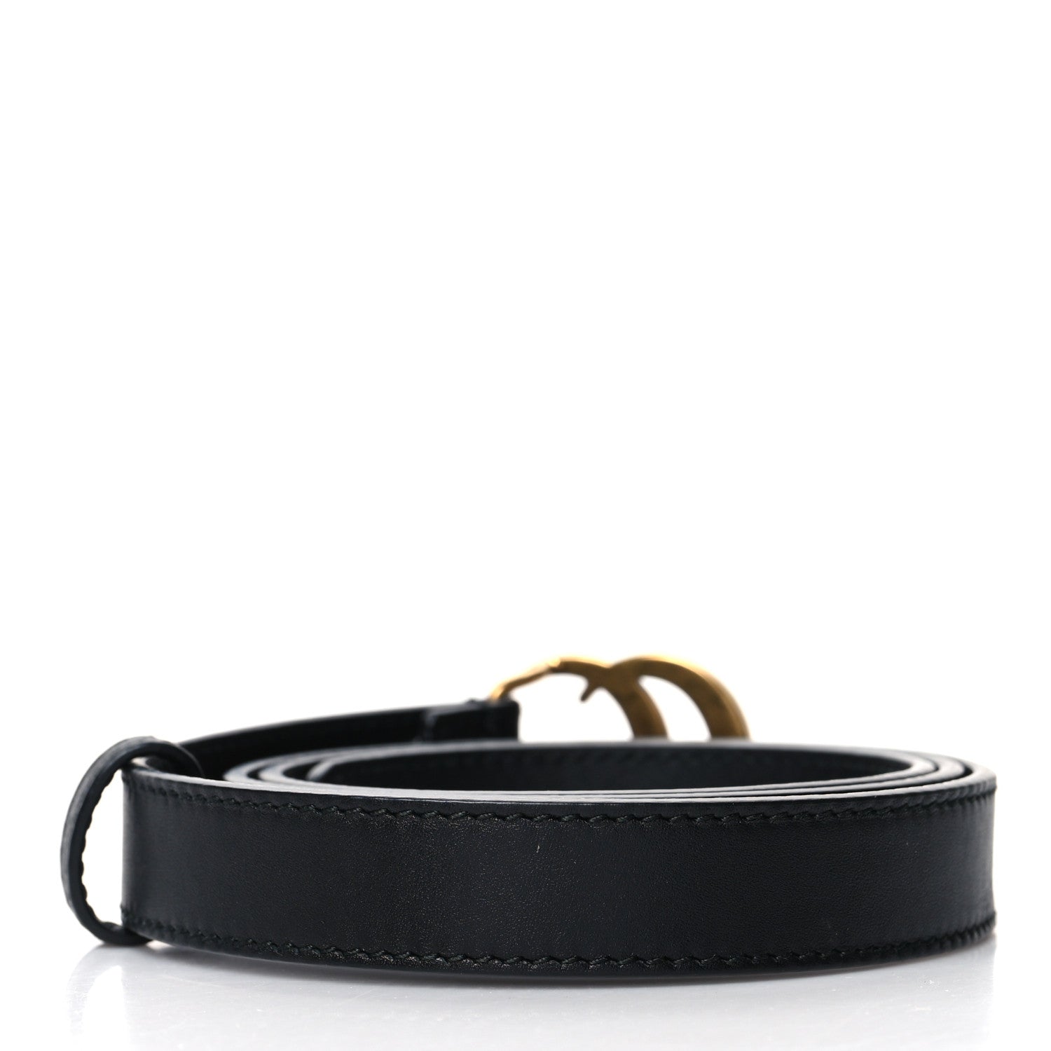 Gucci Calfskin Double G 20mm Belt 80 32 Black 2 of 4