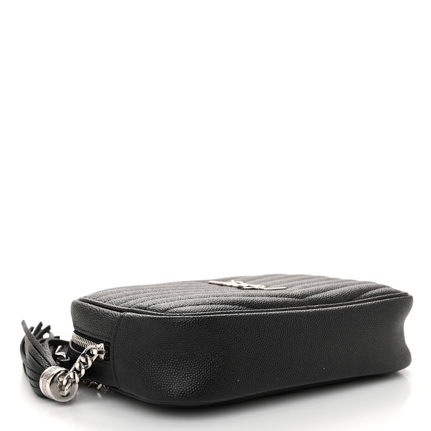 Saint Laurent Grain De Poudre Matelasse Monogram Mini Lou Camera Bag Black 4 of 11