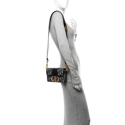 Christian Dior Oblique 30 Montaigne Box Bag Blue 2 of 11
