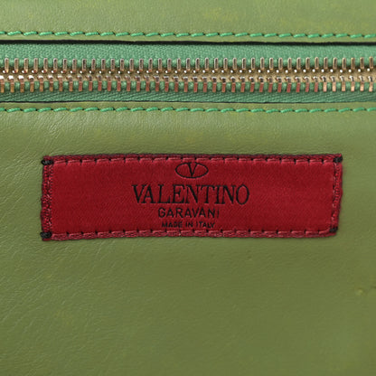 Valentino Garavani Vitello Colorblock Small Rockstud Tote Deep Rose Clover Grey Scarlet 6 of 17