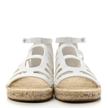 Hermes Calfskin Costanza Espadrilles 36 White 2 of 13