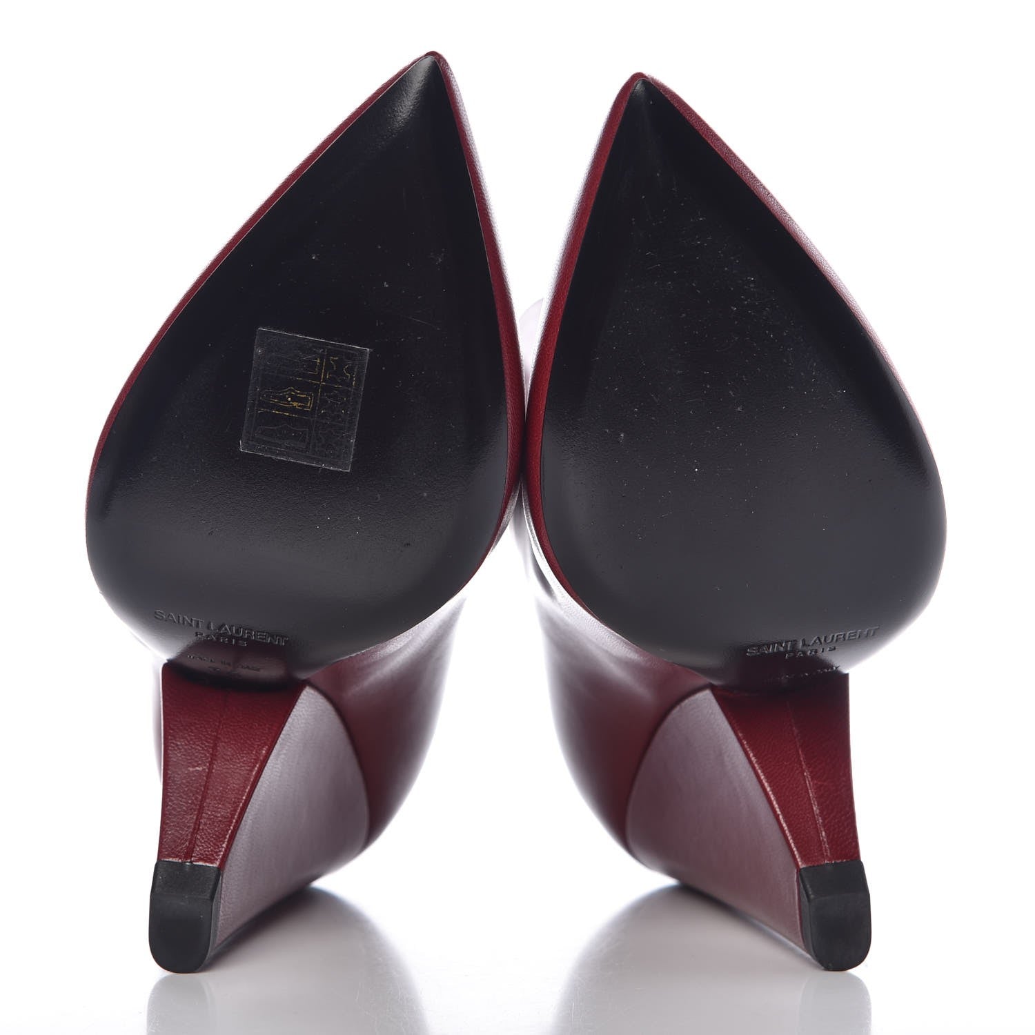 Saint Laurent Calfskin Niki Zip Boots 36 French Burgundy 5 of 9