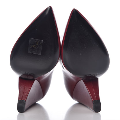 Saint Laurent Calfskin Niki Zip Boots 36 French Burgundy 5 of 9