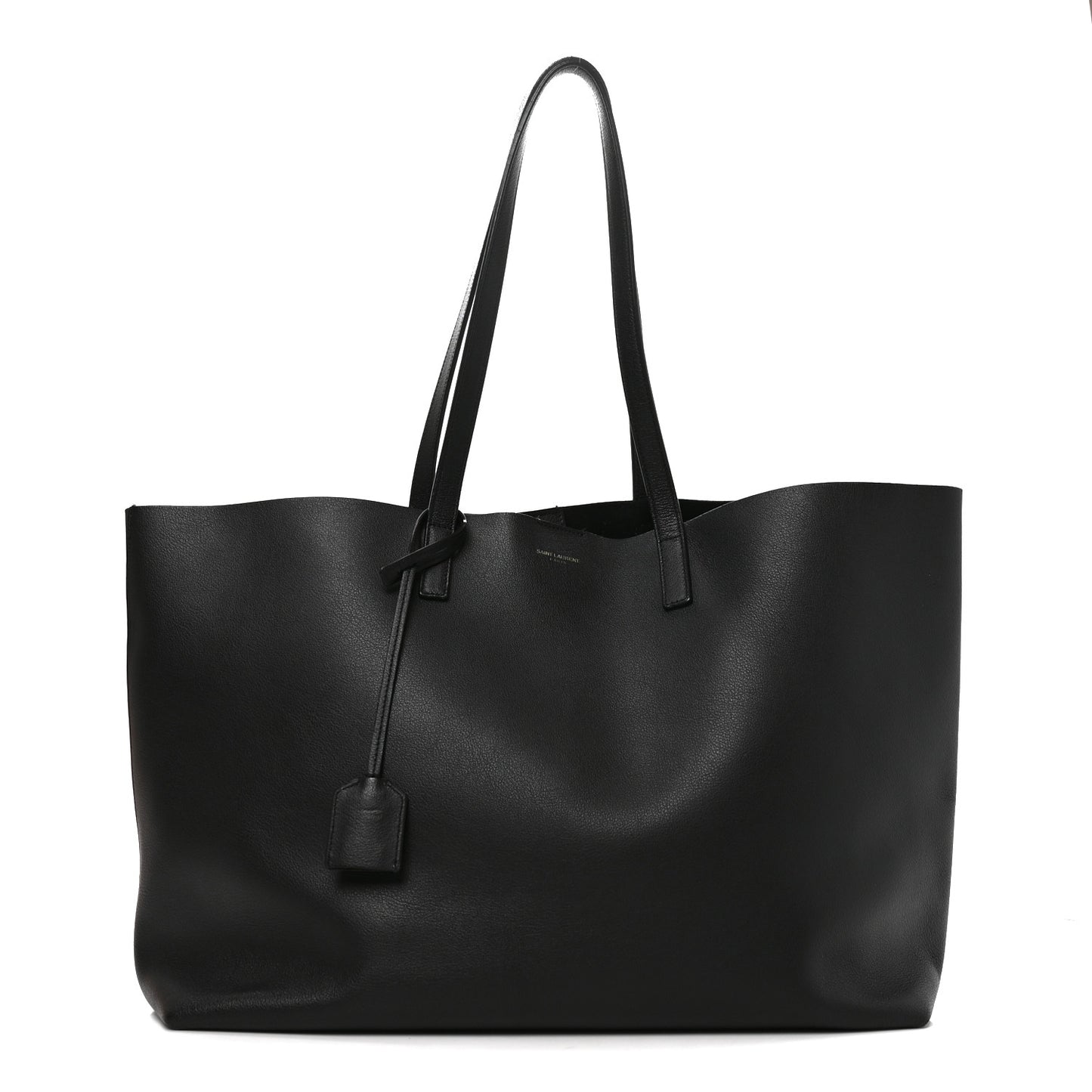 Calfskin Large Shopping Tote Black