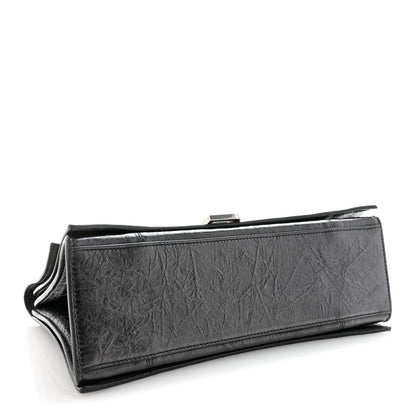 Balenciaga Metallic Crushed Calfskin Medium Crush Chain Bag Steel Grey 4 of 9