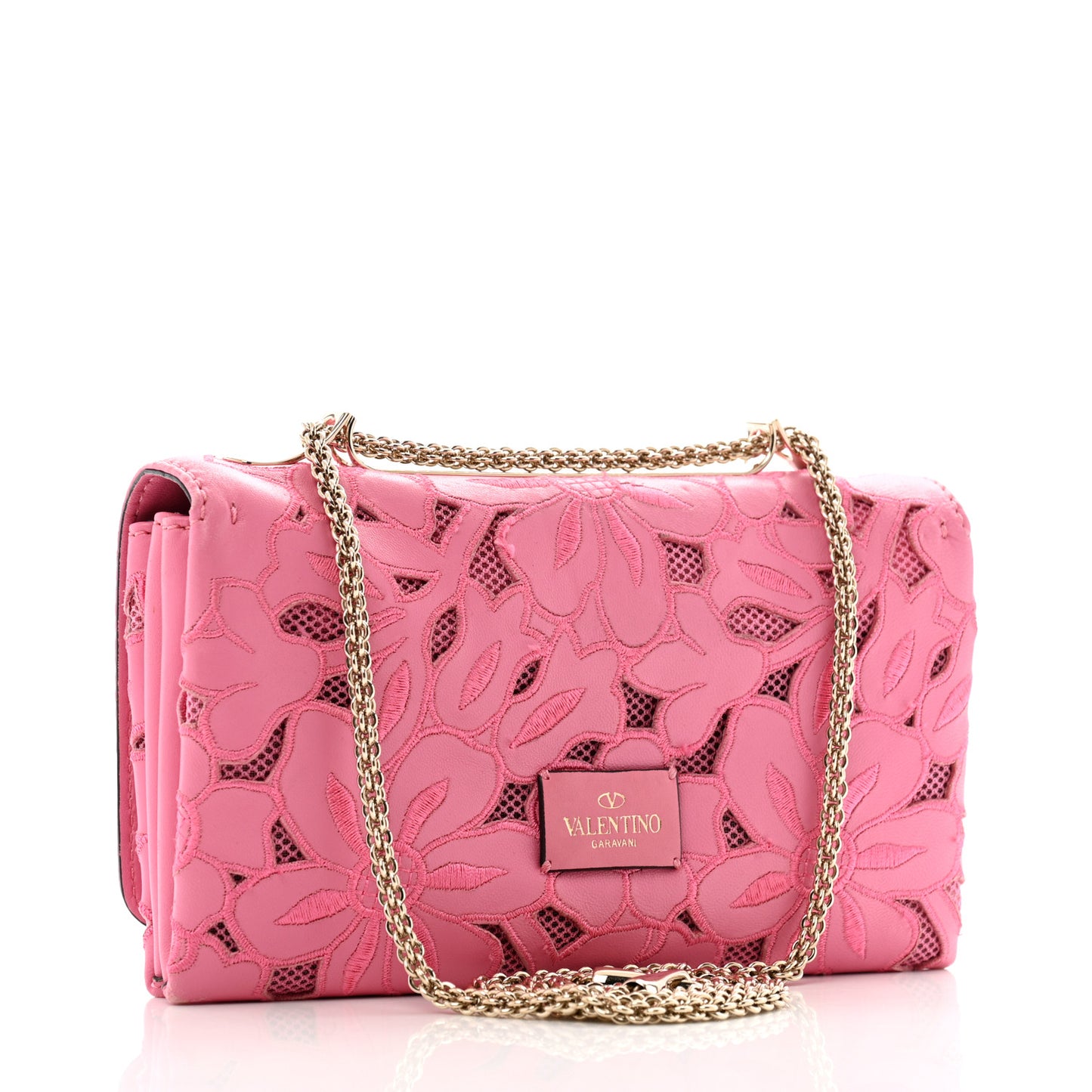 Nappa Lace Girello Flap Pop Fuxia