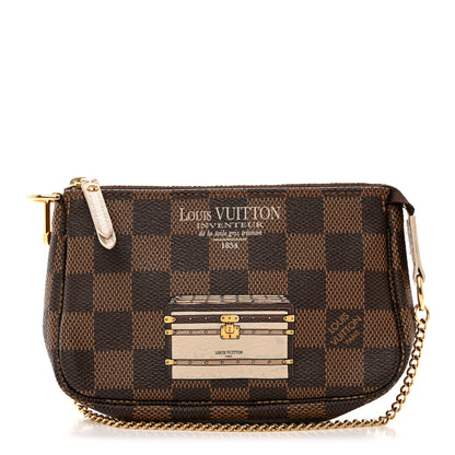 Louis Vuitton Damier Ebene Trunks and Locks Mini Pochette Accessories 1 of 8