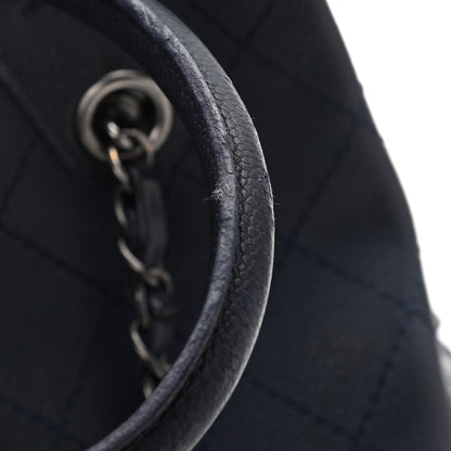 Chanel Grained Vegetal Calfskin Small Urban Shopping Tote Navy 10 of 13