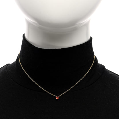 David Yurman 18K Yellow Gold Garnet Chatelaine Teen Necklace 2 of 4