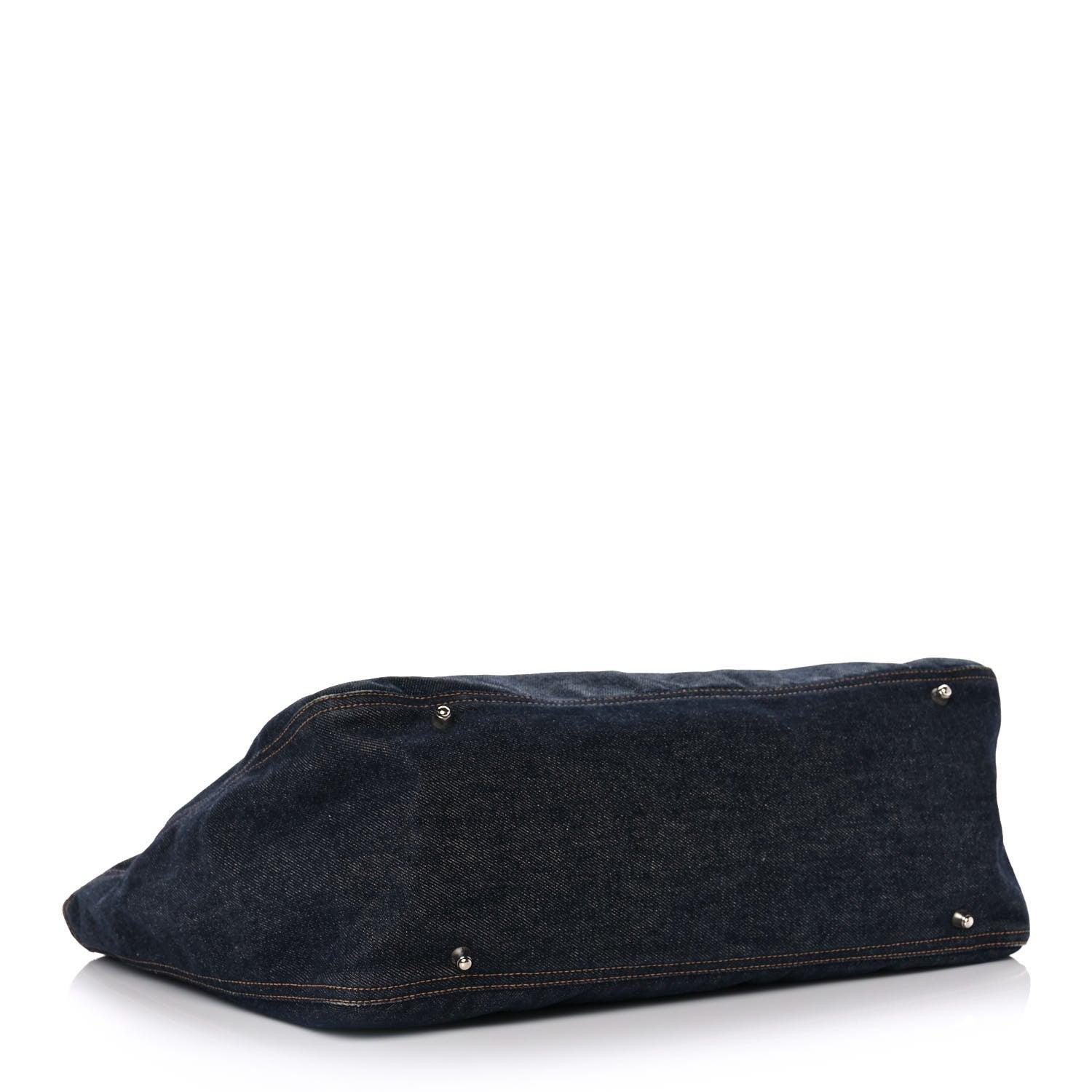 Fendi Denim Holdall Tote Blue 4 of 12