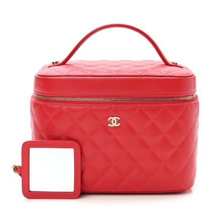Chanel Caviar Quilted Large Vanity Pouch Red 1 of 8