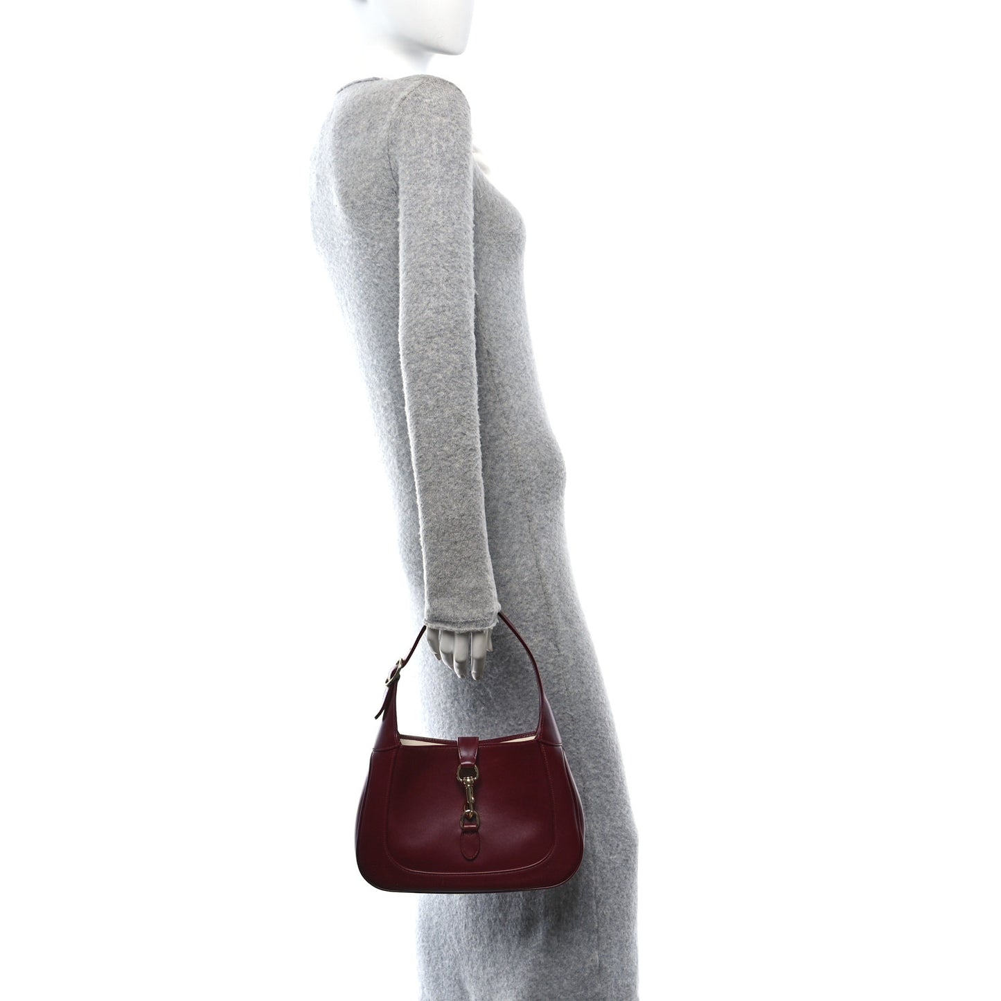 Ancora Calfskin Small Jackie Shoulder Bag Rosso