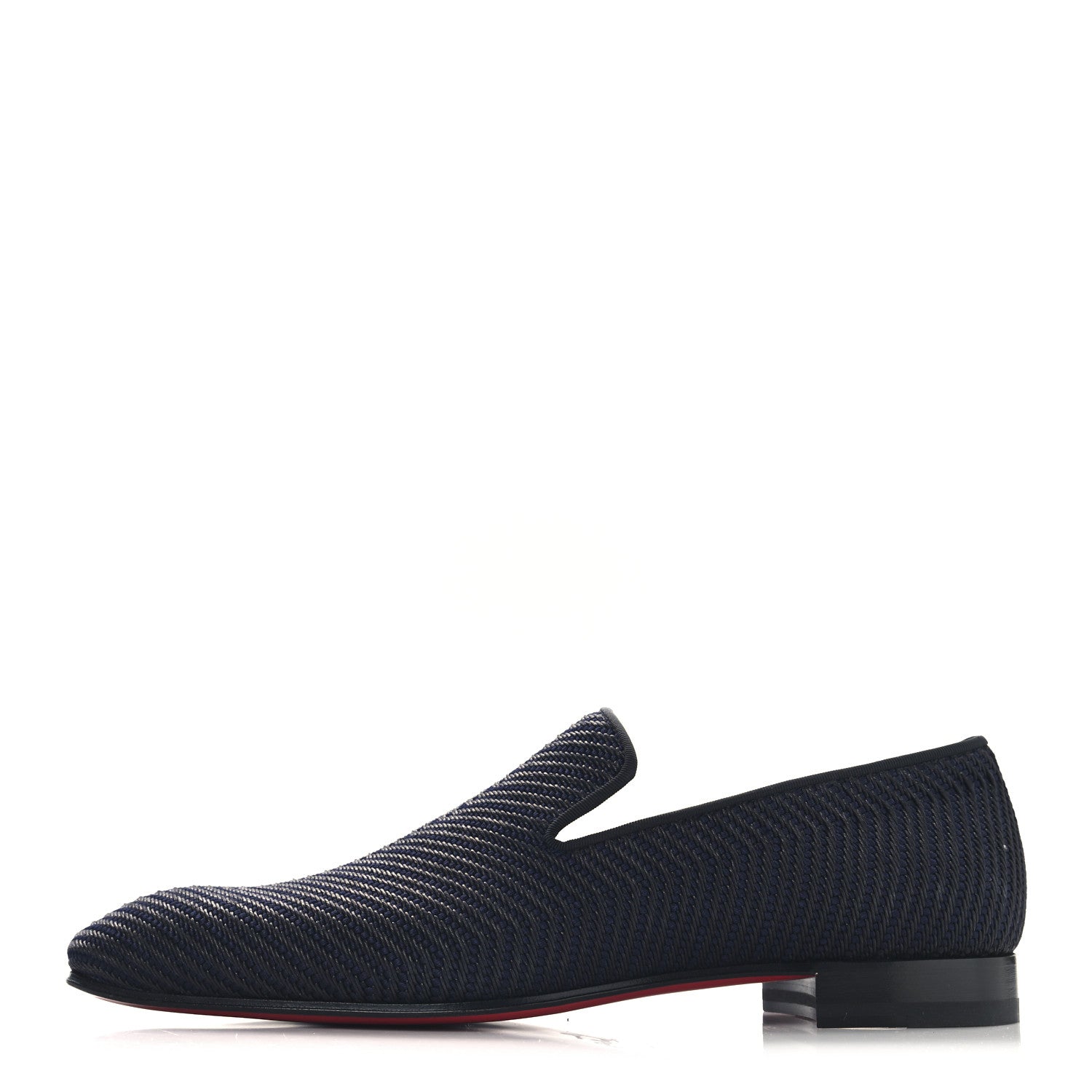 Christian Louboutin Tresse Cruising Mens Dandelion Flat Loafers 43 Black Navy 1 of 9