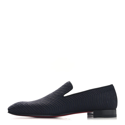 Christian Louboutin Tresse Cruising Mens Dandelion Flat Loafers 43 Black Navy 1 of 9