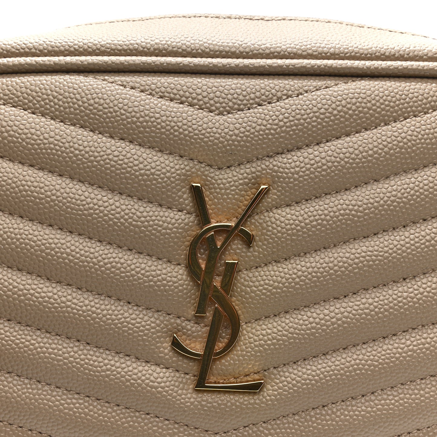 Grain De Poudre Matelasse Monogram Mini Lou Camera Bag Dark Beige