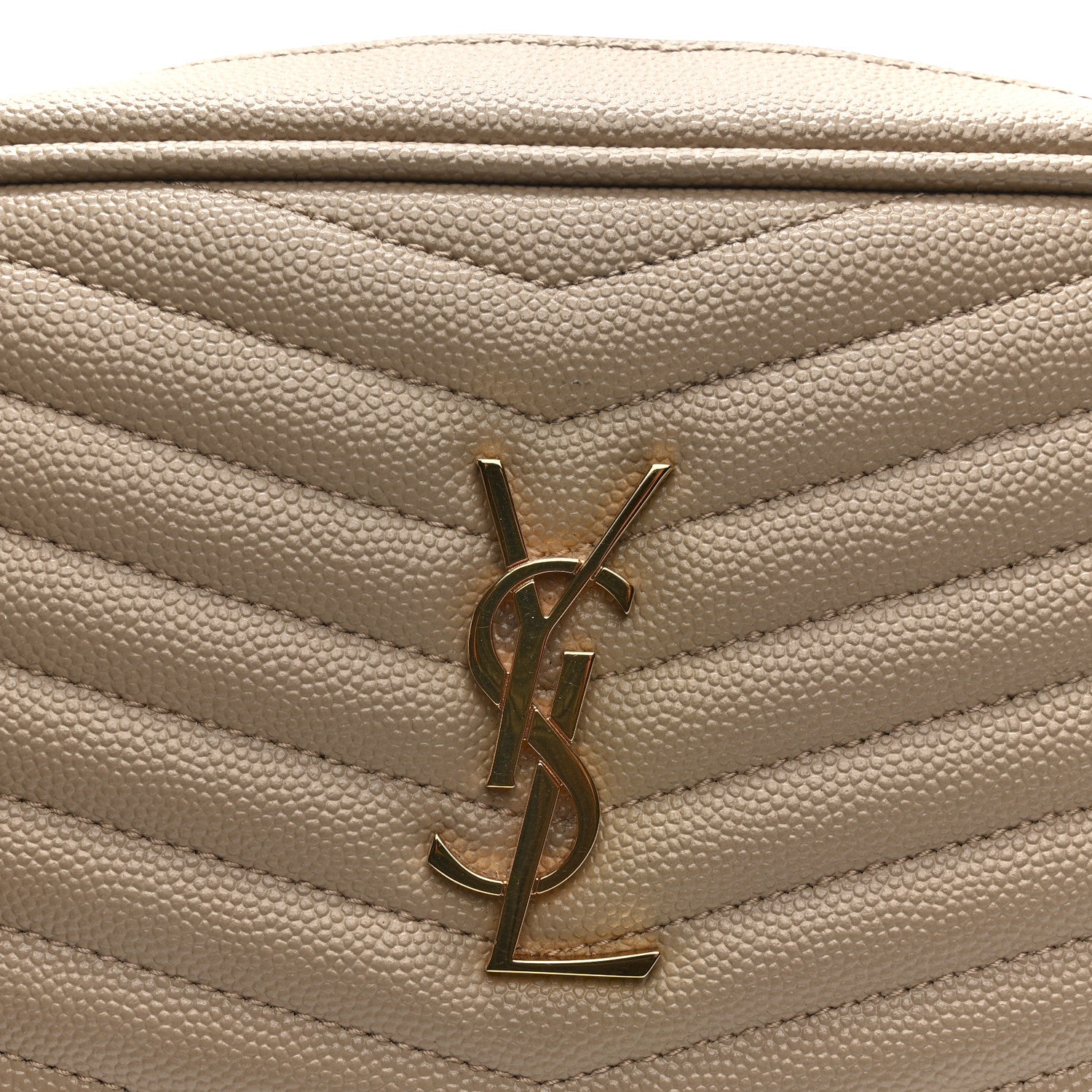 Saint Laurent Grain De Poudre Matelasse Monogram Mini Lou Camera Bag Dark Beige 11 of 11