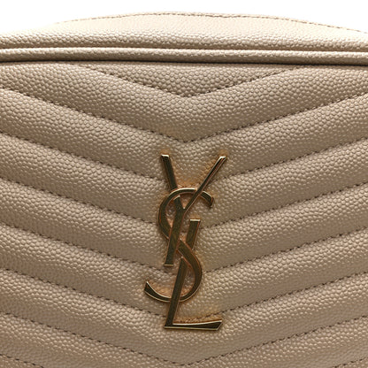 Saint Laurent Grain De Poudre Matelasse Monogram Mini Lou Camera Bag Dark Beige 11 of 11