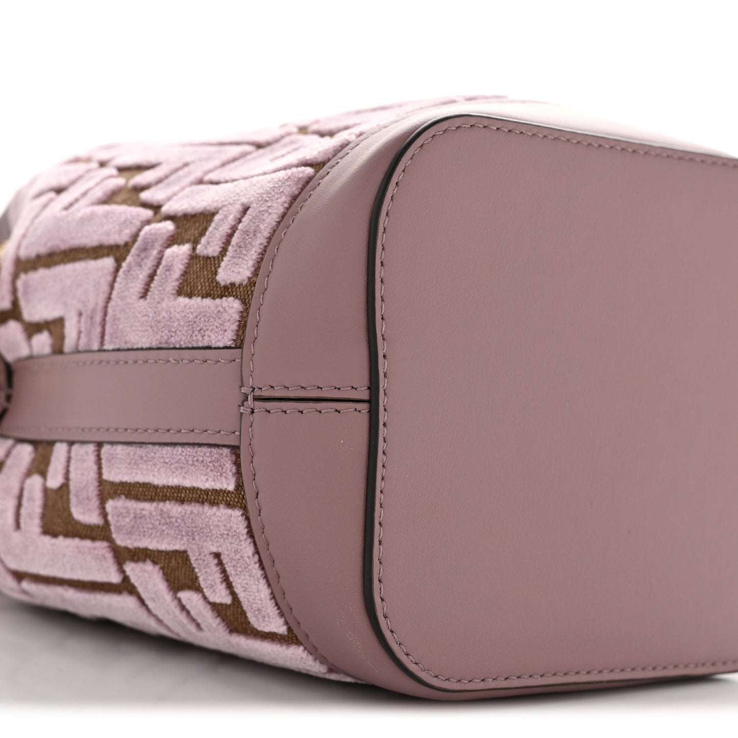 Vitello Grace Velluto FF Mini Mon Tresor Bucket Bag Dusty Mauve