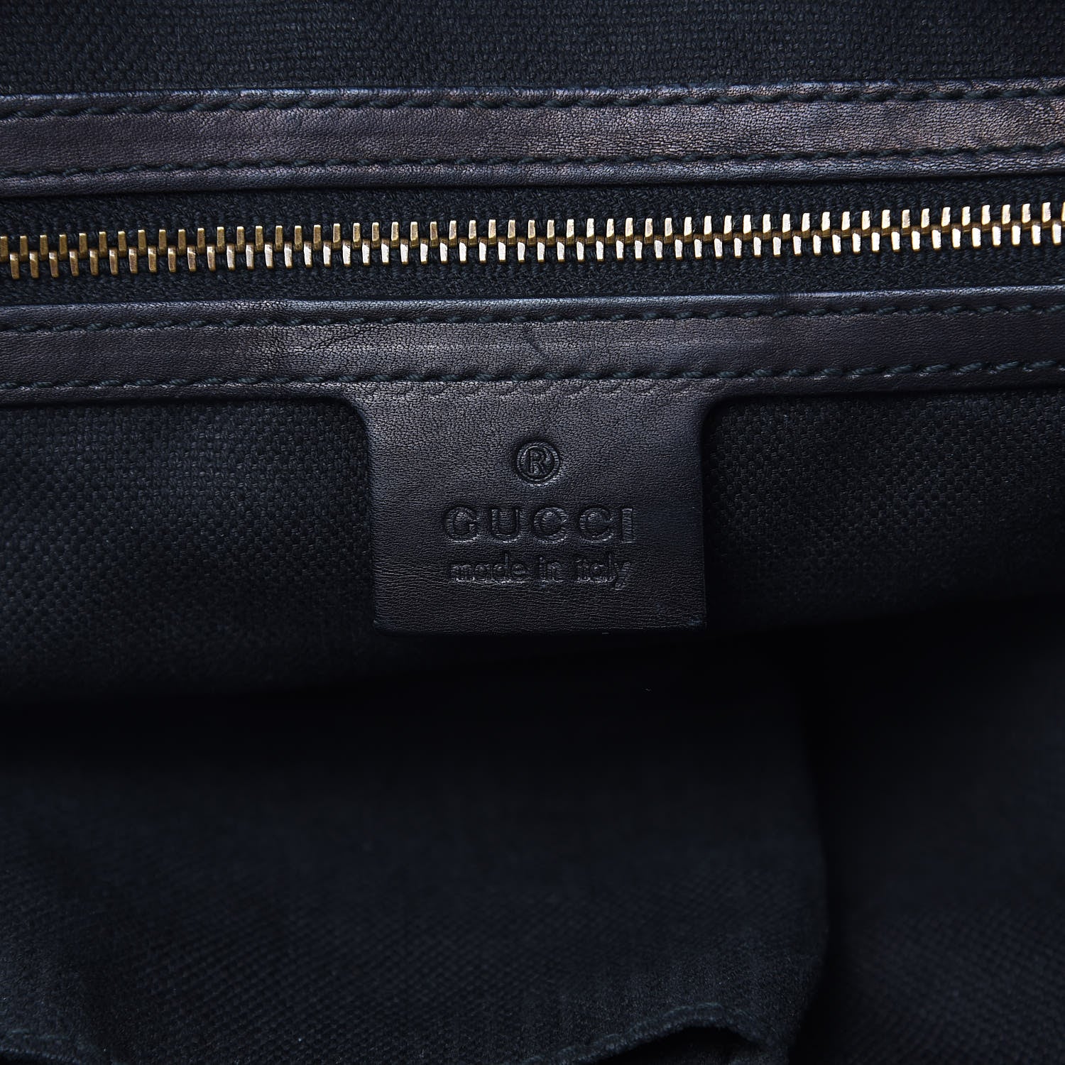 Gucci Nubuck Brocade Medium Soft Stirrup Shoulder Bag Black 6 of 18