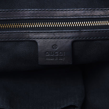 Gucci Nubuck Brocade Medium Soft Stirrup Shoulder Bag Black 6 of 18