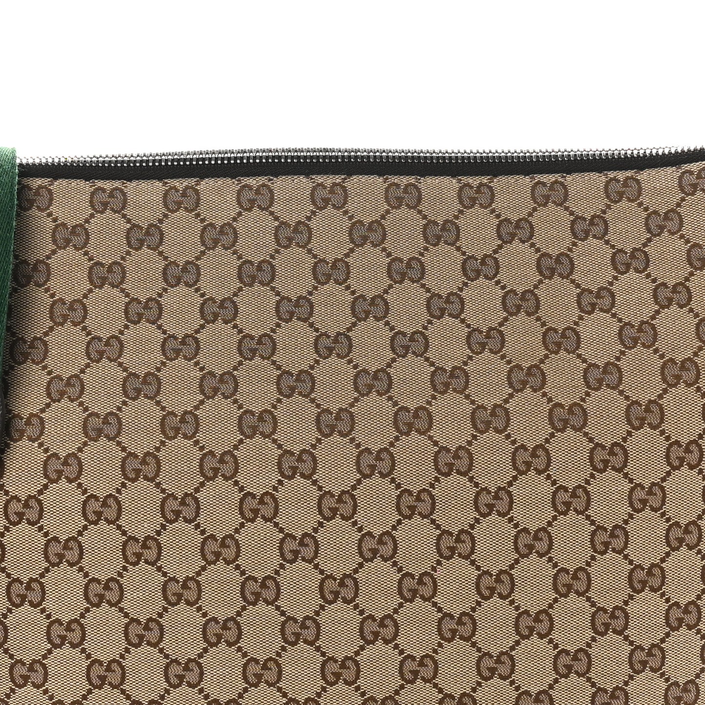 Monogram Calfskin Web Medium B Shoulder Bag Beige Brown