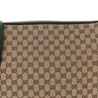 Gucci Monogram Calfskin Web Medium B Shoulder Bag Beige Brown 8 of 10