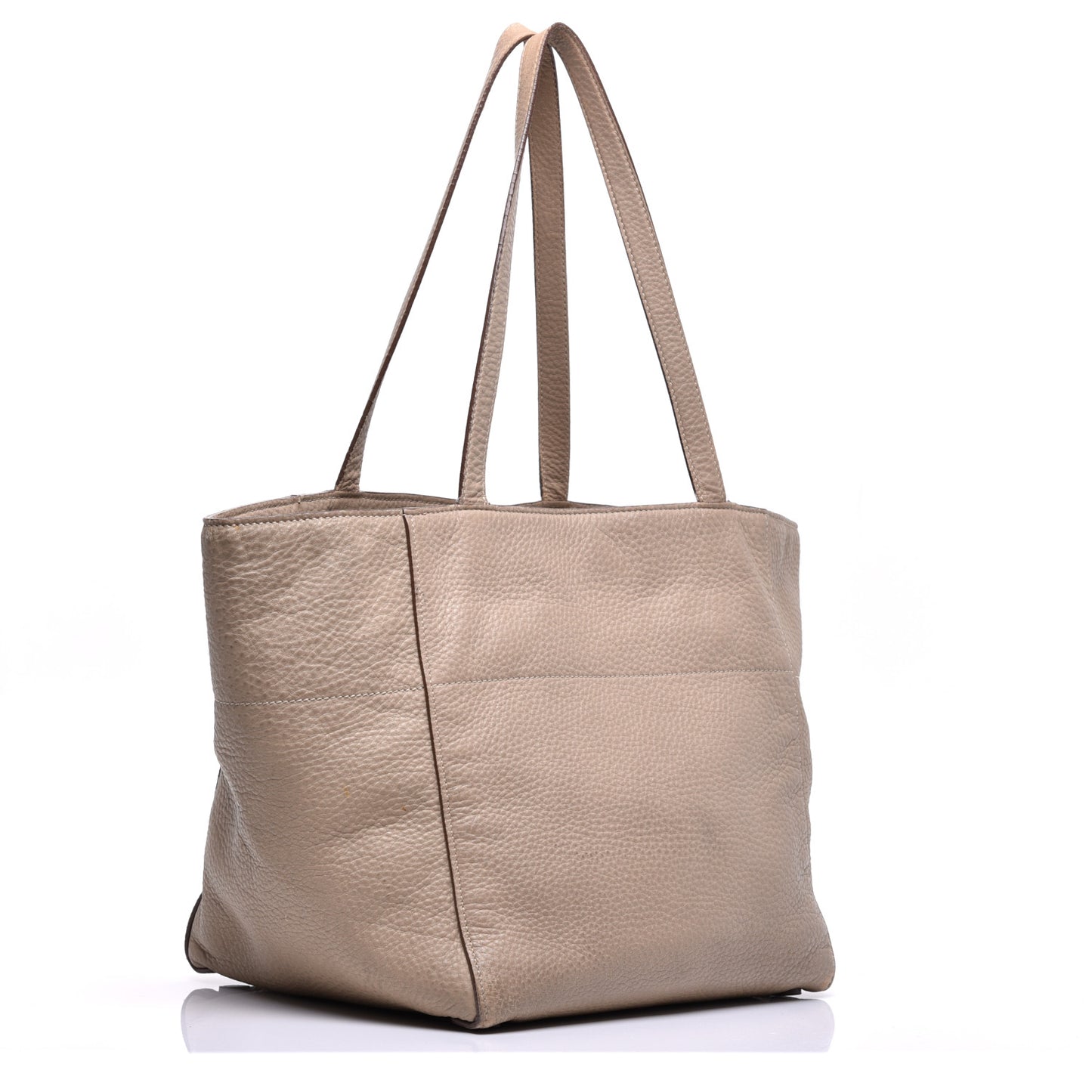 Vitello Daino Shopping Tote Visone