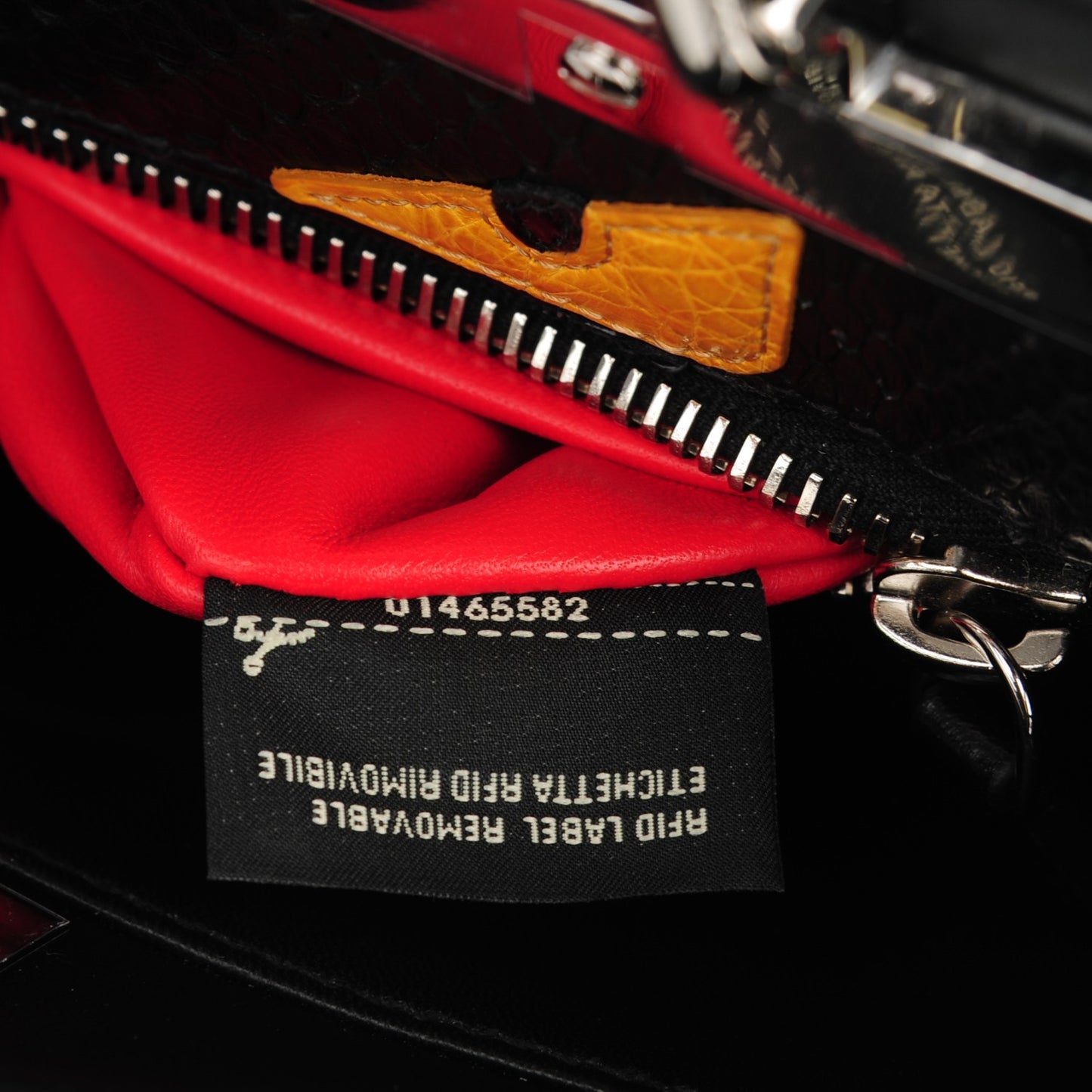 Vitello Morgan Python Crocodile Monster Eyes Medium Peekaboo Iconic Satchel Black Girasole
