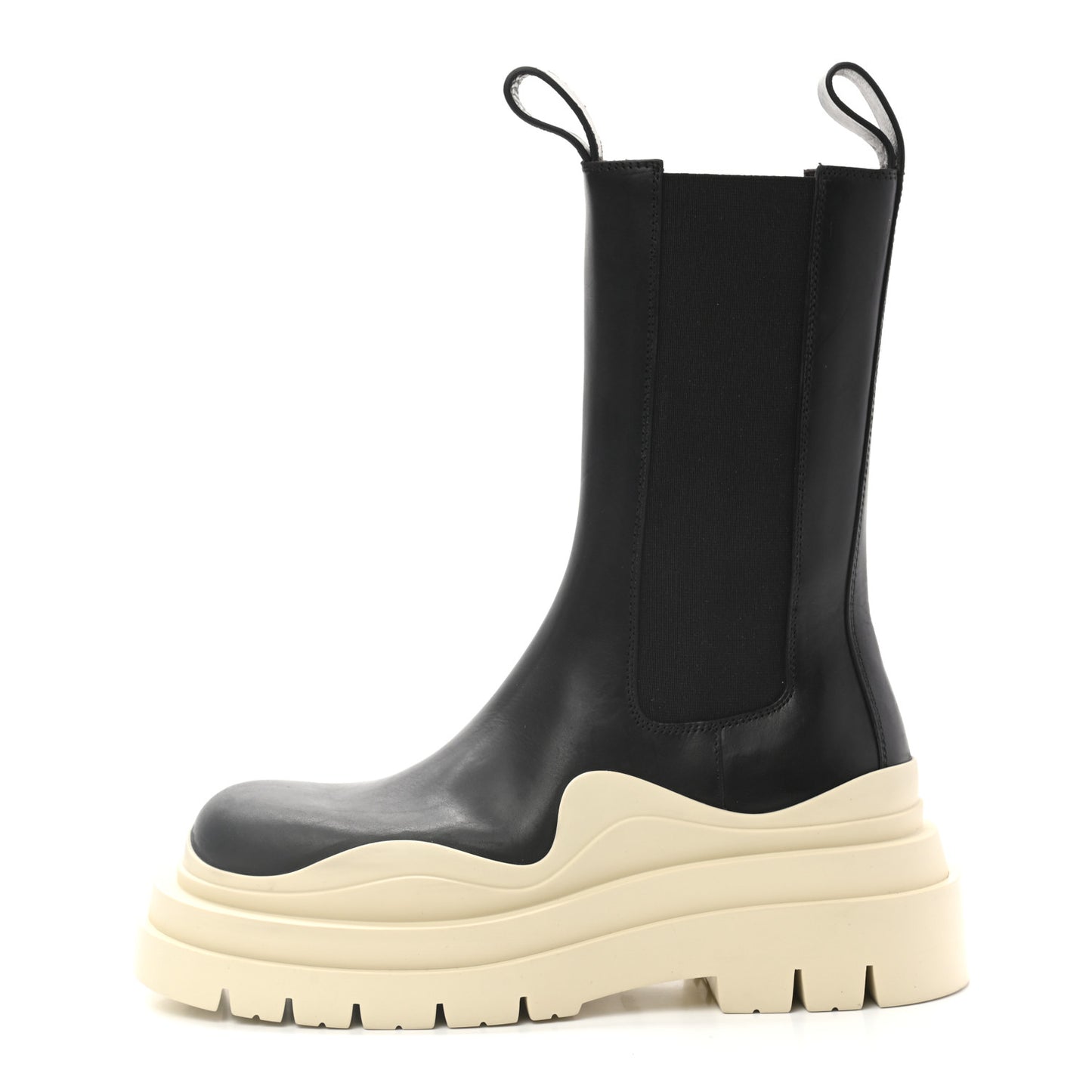 Calfskin The Tire Chelsea Boots 36 Black Sea Salt