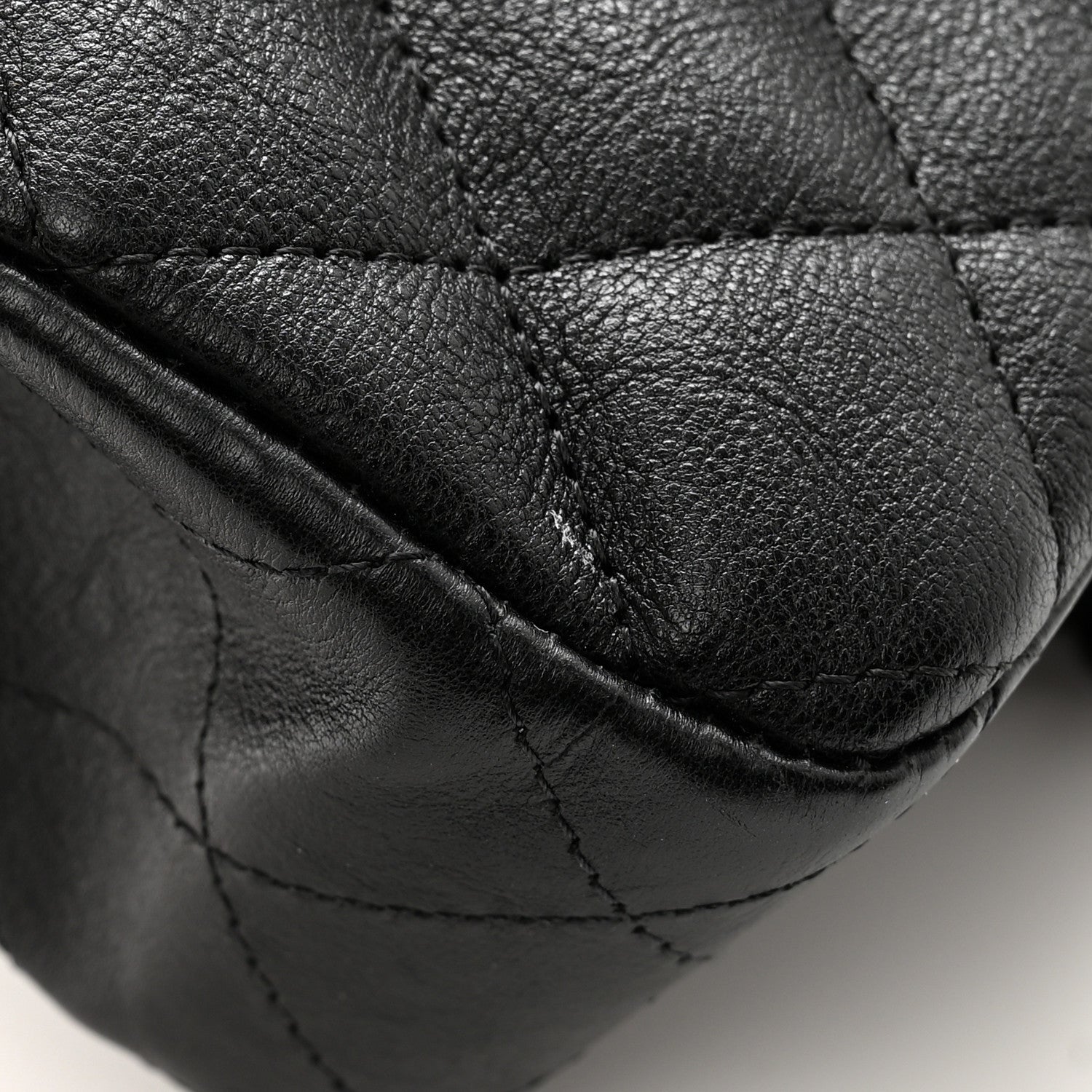Chanel Crumpled Calfskin Quilted Medium Double Flap So Black 16 of 16