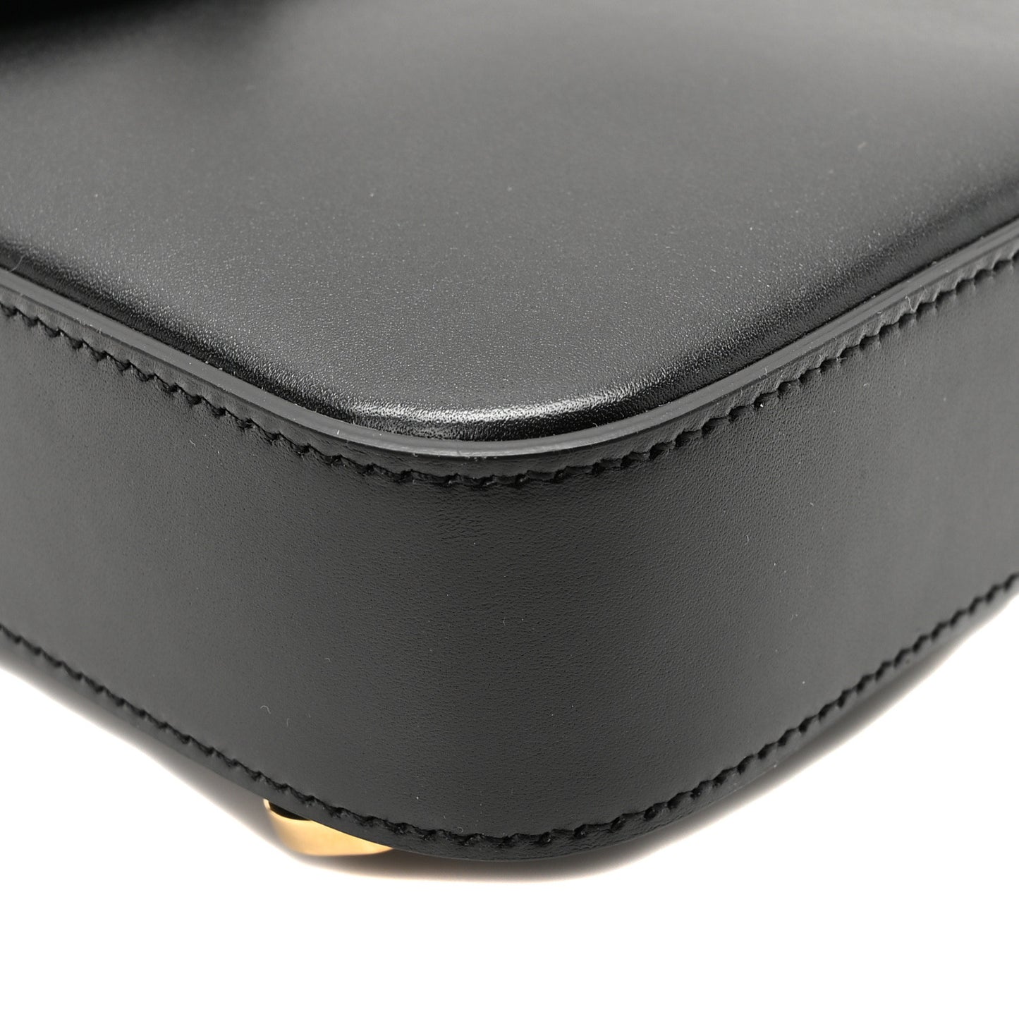 Calfskin Mini Bamboo Top Handle 3 Way Shoulder Bag Black